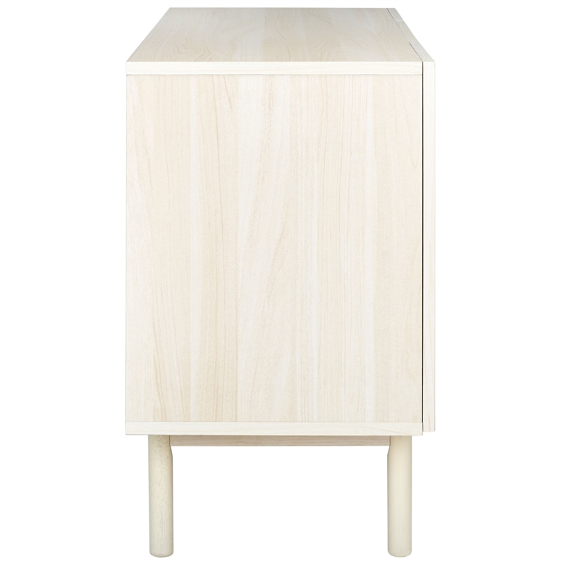 Safavieh Piran 2 Door 3 Drawer Wood Sideboard/Media in White / Gold