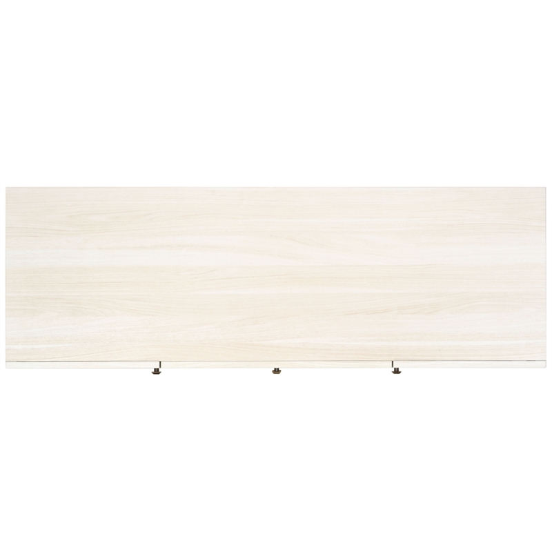 Safavieh Piran 2 Door 3 Drawer Wood Sideboard/Media in White / Gold