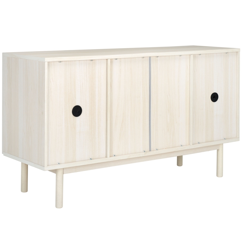Safavieh Piran 2 Door 3 Drawer Wood Sideboard/Media in White / Gold