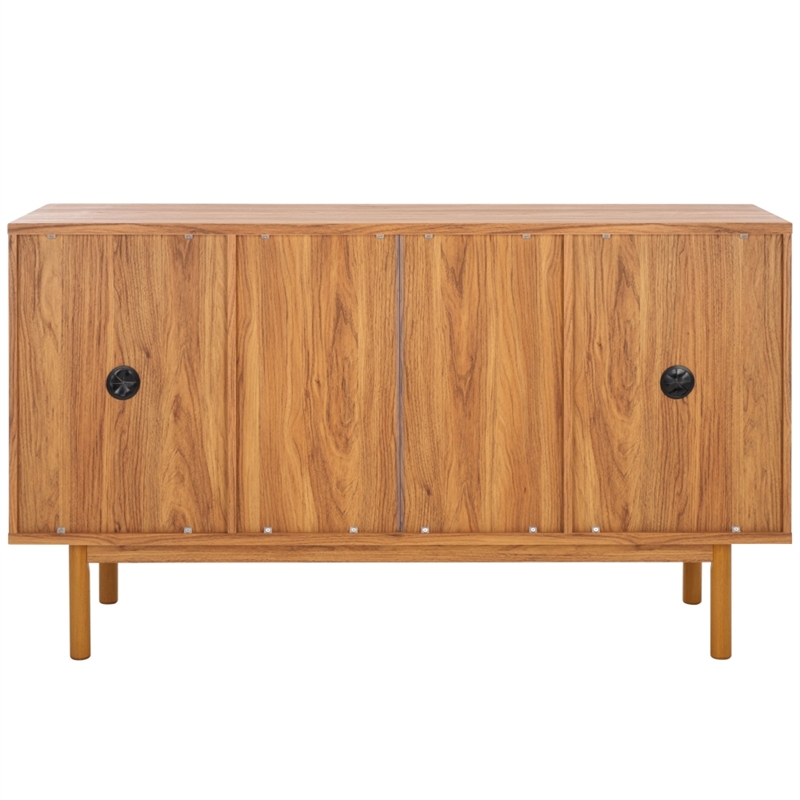 Safavieh Piran 2 Door 3 Drawer Wood Sideboard/Media in Oak / Gold