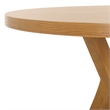 Safavieh Luis Round Wood Dining Table in Natural
