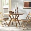 Safavieh Luis Round Wood Dining Table in Natural