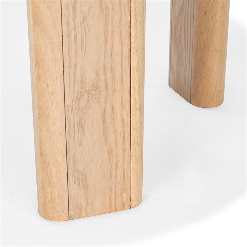Safavieh Olivetta Round Wood Dining Table in Oak