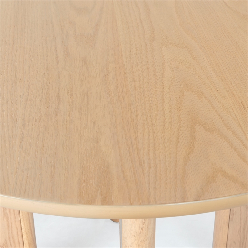 Safavieh Olivetta Round Wood Dining Table in Oak