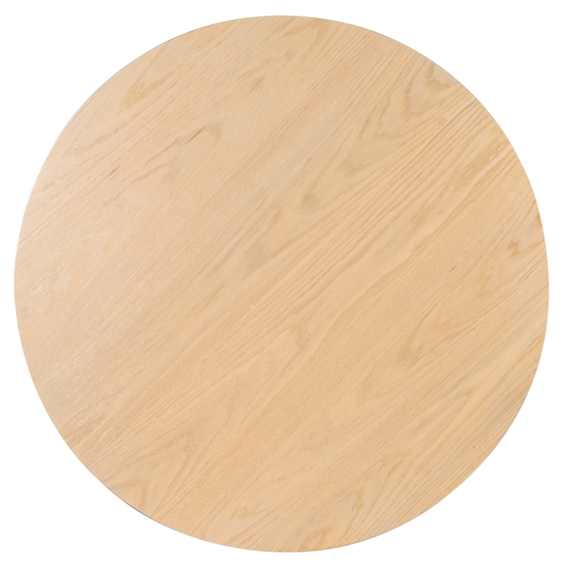 Safavieh Olivetta Round Wood Dining Table in Oak