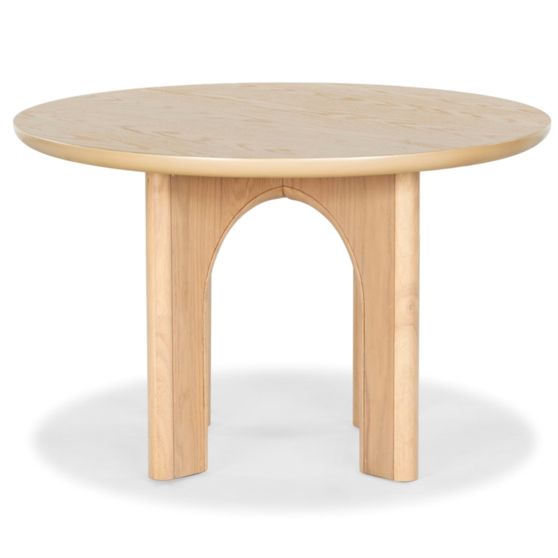 Safavieh Olivetta Round Wood Dining Table in Oak