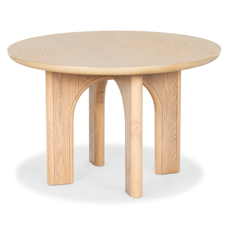 Safavieh Olivetta Round Wood Dining Table in Oak