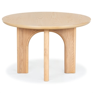 Safavieh Olivetta Round Wood Dining Table in Oak