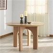 Safavieh Olivetta Round Wood Dining Table in Oak