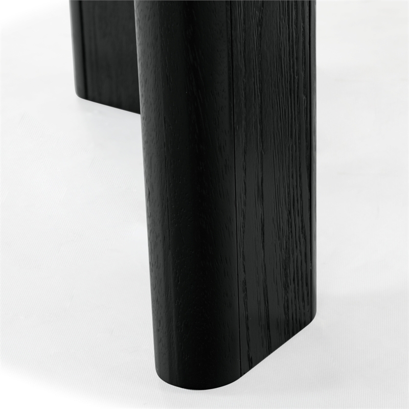 Safavieh Olivetta Round Wood Dining Table in Black