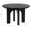 Safavieh Olivetta Round Wood Dining Table in Black