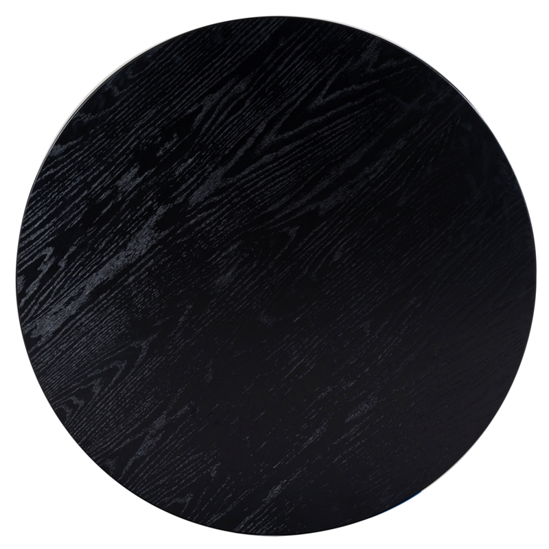 Safavieh Olivetta Round Wood Dining Table in Black