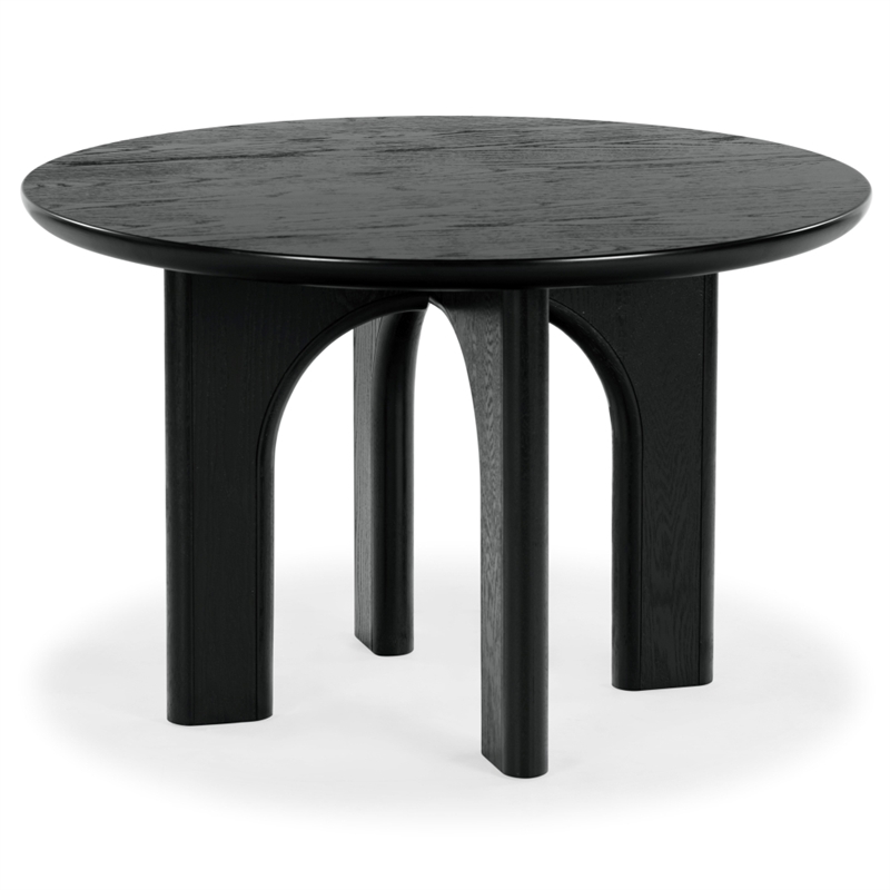Safavieh Olivetta Round Wood Dining Table in Black