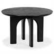 Safavieh Olivetta Round Wood Dining Table in Black