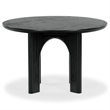 Safavieh Olivetta Round Wood Dining Table in Black
