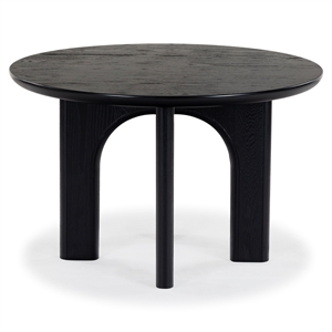 Safavieh Olivetta Round Wood Dining Table in Black