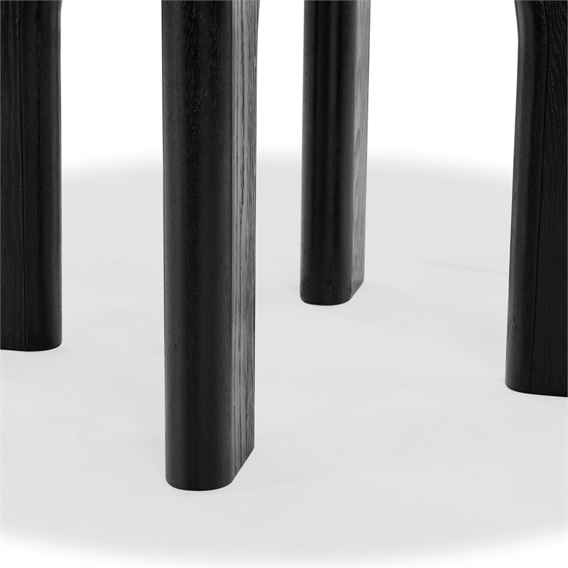 Safavieh Olivetta Round Wood Dining Table in Black