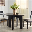 Safavieh Olivetta Round Wood Dining Table in Black