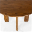 Safavieh Olivetta Round Wood Dining Table in Medium Oak