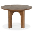 Safavieh Olivetta Round Wood Dining Table in Medium Oak
