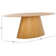 Safavieh Owyn Oval Wood Dining Table in Natural