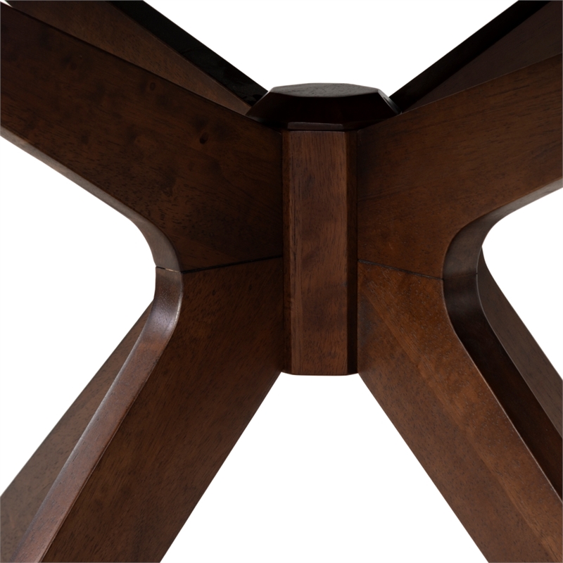 Safavieh Hawkins Wood Oval Dining Table in Walnut