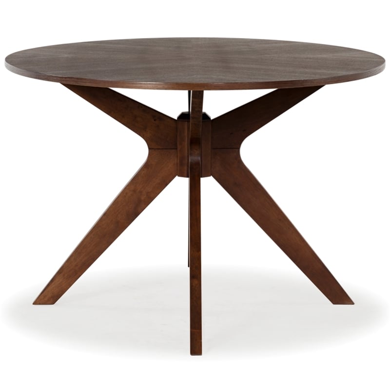 Safavieh Hawkins Wood Oval Dining Table in Walnut