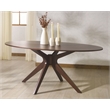 Safavieh Hawkins Wood Oval Dining Table in Walnut