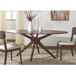 Safavieh Hawkins Wood Oval Dining Table in Walnut