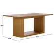 Safavieh Howard Oak Wood Dining Table in Natural