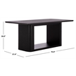 Safavieh Howard Oak Wood Dining Table in Black