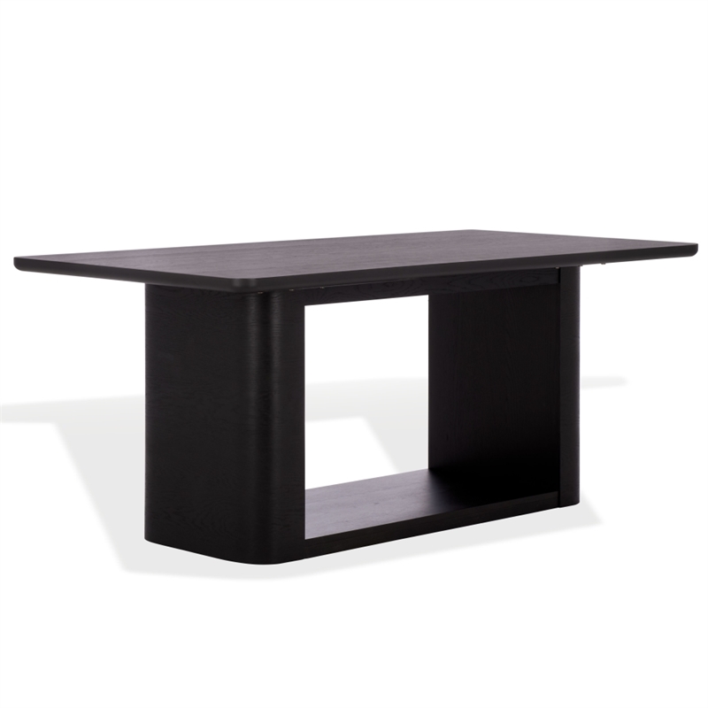 Safavieh Howard Oak Wood Dining Table in Black