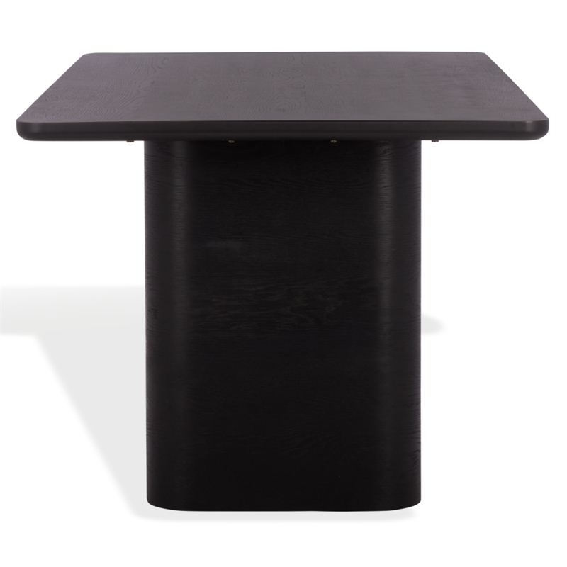 Safavieh Howard Oak Wood Dining Table in Black