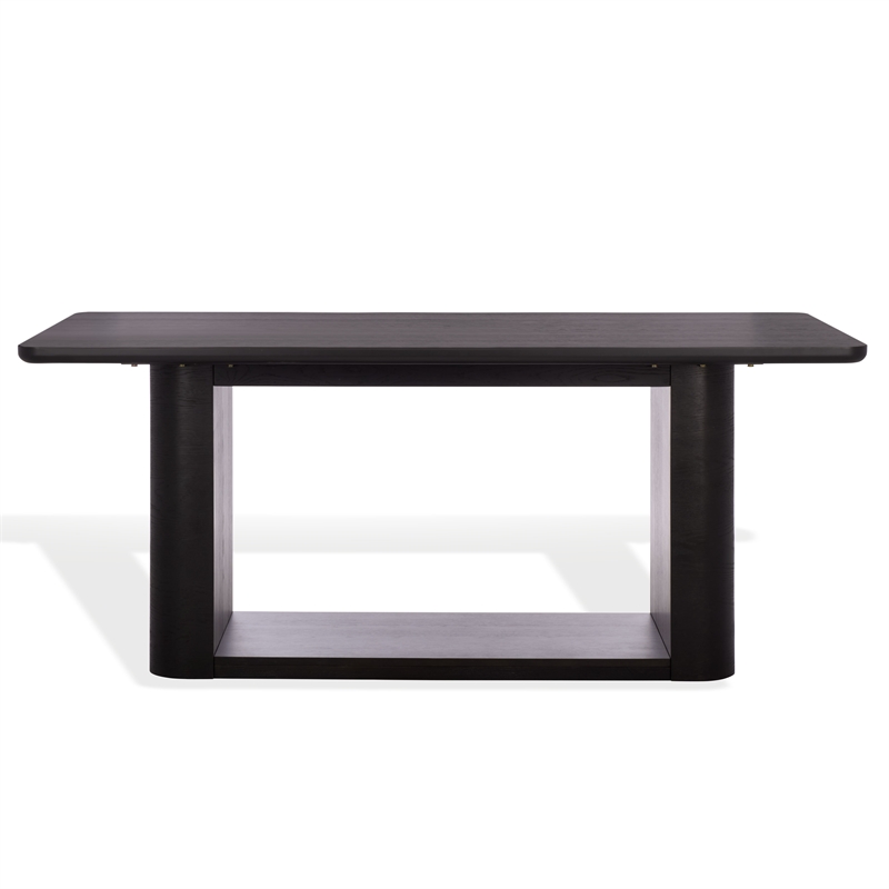 Safavieh Howard Oak Wood Dining Table in Black