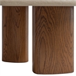 Safavieh Theodora Wood Coffee Table in Chestnut / Cream