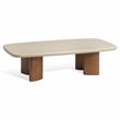Safavieh Theodora Wood Coffee Table in Chestnut / Cream