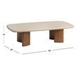 Safavieh Theodora Wood Coffee Table in Chestnut / Cream