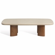Safavieh Theodora Wood Coffee Table in Chestnut / Cream