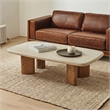 Safavieh Theodora Wood Coffee Table in Chestnut / Cream