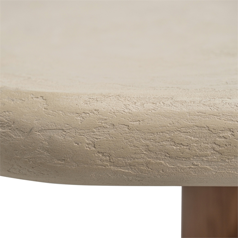 Safavieh Theodora Wood Coffee Table in Chestnut / Cream