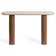Safavieh Theodora Wood Console Table in Chestnut / Cream