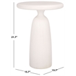Safavieh Oskar Round Concrete and Iron Accent Table in Ivory