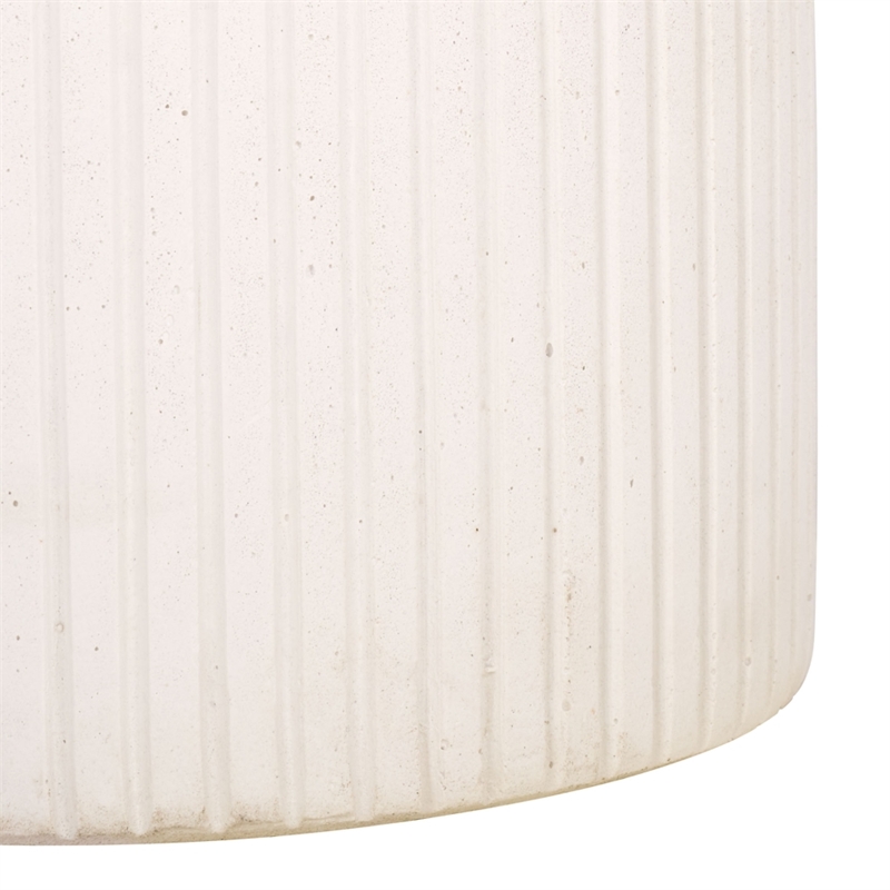 Safavieh Oskar Round Concrete and Iron Accent Table in Ivory