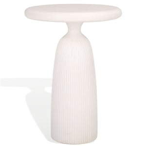 Safavieh Oskar Round Concrete and Iron Accent Table in Ivory