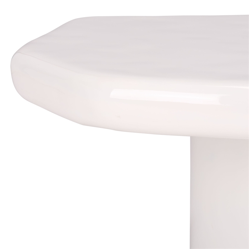 Safavieh Rhianna Concrete Coffee and Iron Table in White