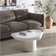 Safavieh Rhianna Concrete Coffee and Iron Table in White