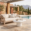 Safavieh Rhianna Concrete Coffee and Iron Table in White