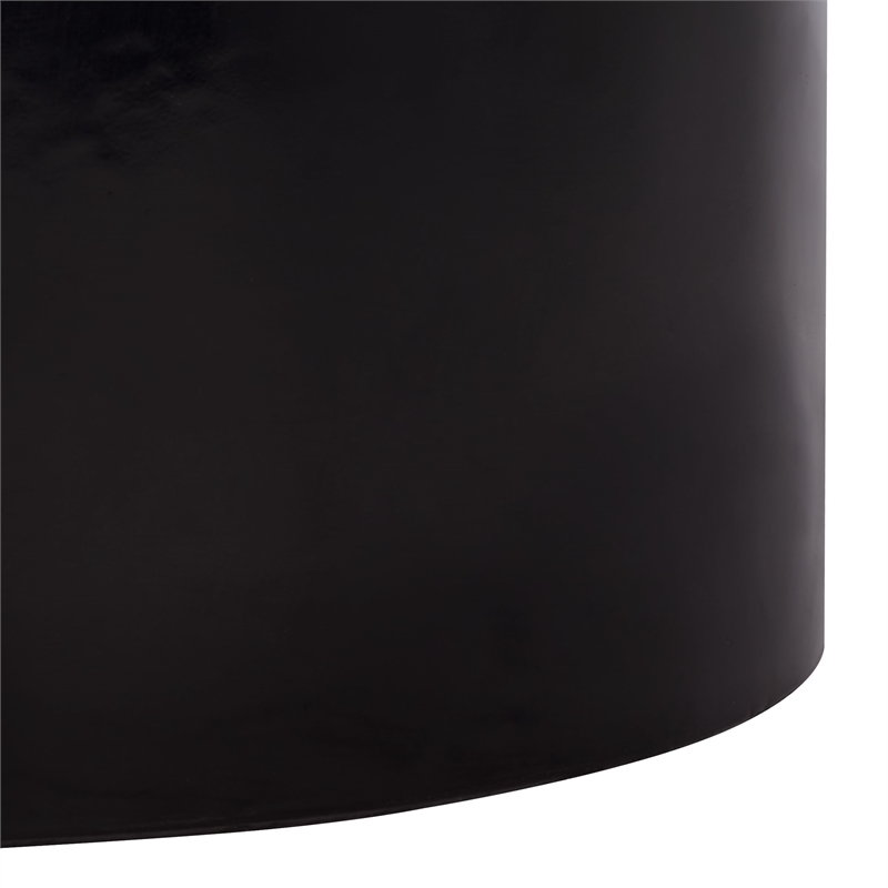 Safavieh Rhianna Concrete Coffee and Iron Table in Black