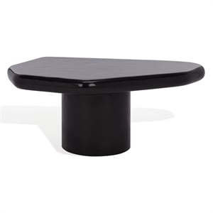 Safavieh Rhianna Concrete Coffee and Iron Table in Black