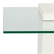 Safavieh Sophibeth Concrete and Glass Accent Table Ivory / Clear